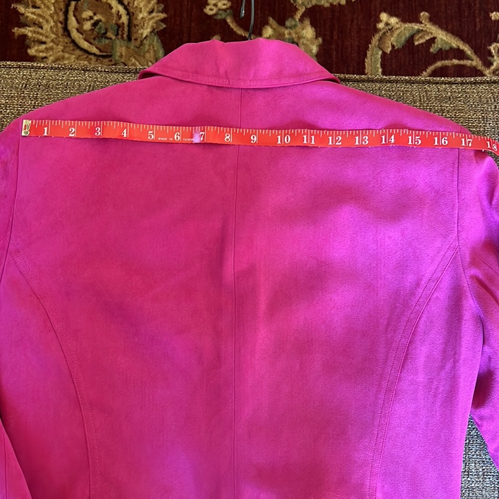 Faux Suede Pink Blazer - Picture 9 of 14